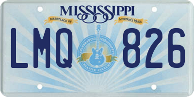 MS license plate LMQ826