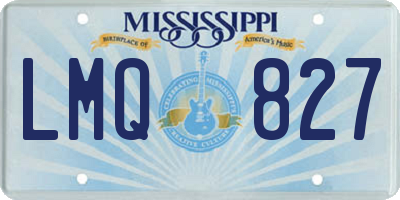 MS license plate LMQ827