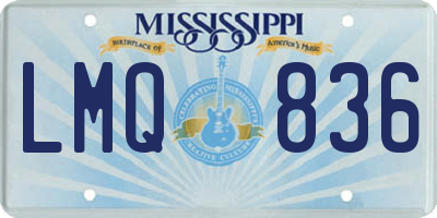 MS license plate LMQ836