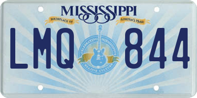 MS license plate LMQ844