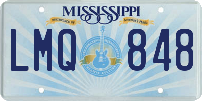 MS license plate LMQ848