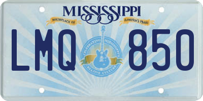 MS license plate LMQ850
