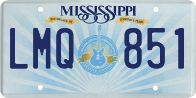 MS license plate LMQ851