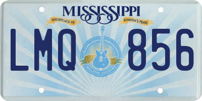 MS license plate LMQ856