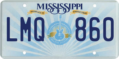 MS license plate LMQ860