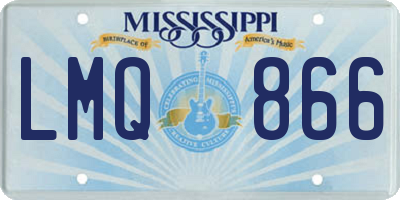 MS license plate LMQ866