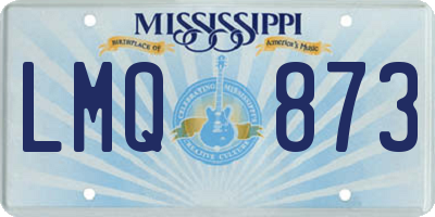 MS license plate LMQ873