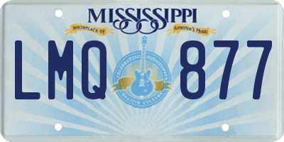 MS license plate LMQ877