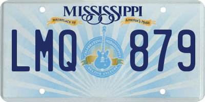MS license plate LMQ879