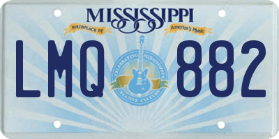 MS license plate LMQ882