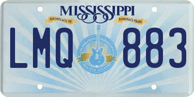 MS license plate LMQ883
