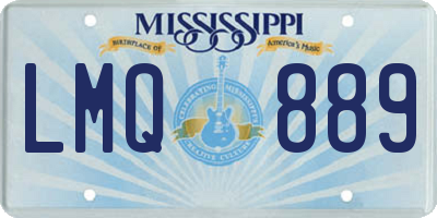 MS license plate LMQ889