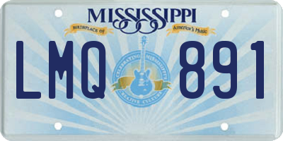 MS license plate LMQ891