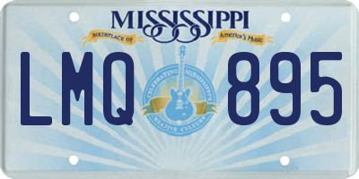 MS license plate LMQ895