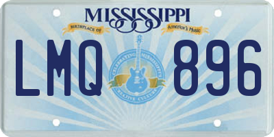 MS license plate LMQ896