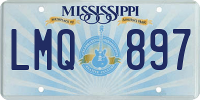 MS license plate LMQ897