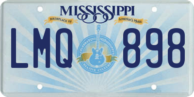 MS license plate LMQ898