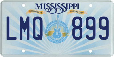 MS license plate LMQ899