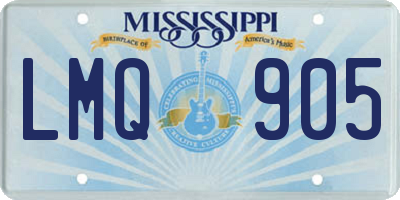 MS license plate LMQ905
