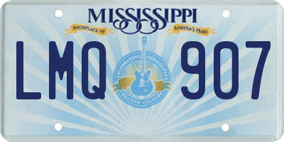 MS license plate LMQ907