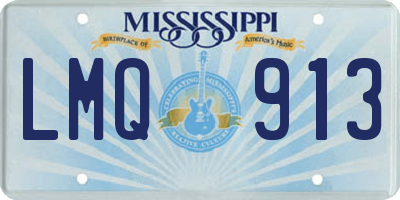 MS license plate LMQ913