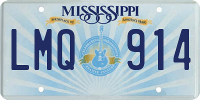 MS license plate LMQ914