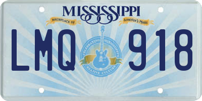 MS license plate LMQ918