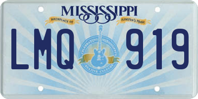 MS license plate LMQ919