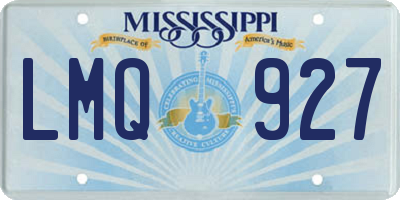 MS license plate LMQ927