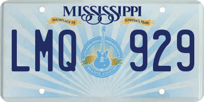 MS license plate LMQ929