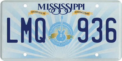 MS license plate LMQ936