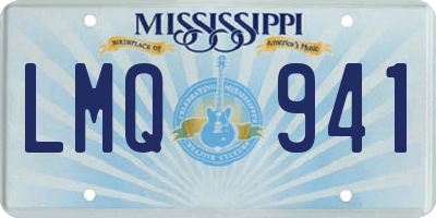 MS license plate LMQ941