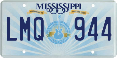 MS license plate LMQ944