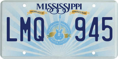 MS license plate LMQ945