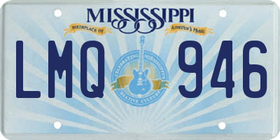 MS license plate LMQ946