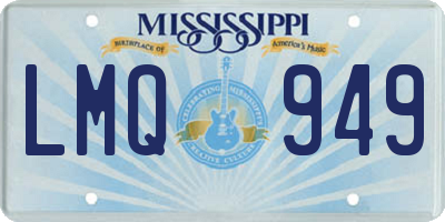 MS license plate LMQ949