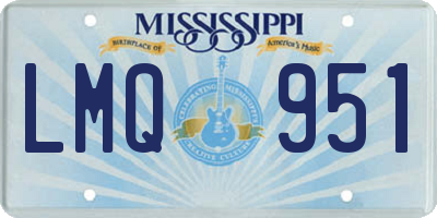 MS license plate LMQ951