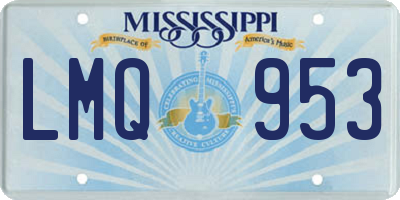 MS license plate LMQ953