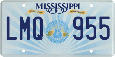 MS license plate LMQ955
