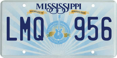 MS license plate LMQ956