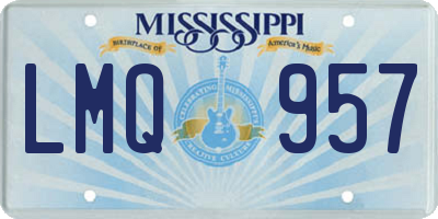 MS license plate LMQ957