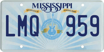 MS license plate LMQ959
