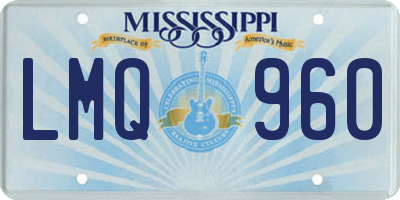 MS license plate LMQ960