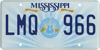 MS license plate LMQ966