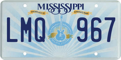 MS license plate LMQ967