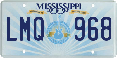 MS license plate LMQ968