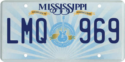 MS license plate LMQ969