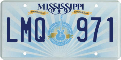 MS license plate LMQ971