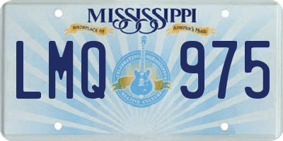 MS license plate LMQ975