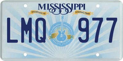 MS license plate LMQ977